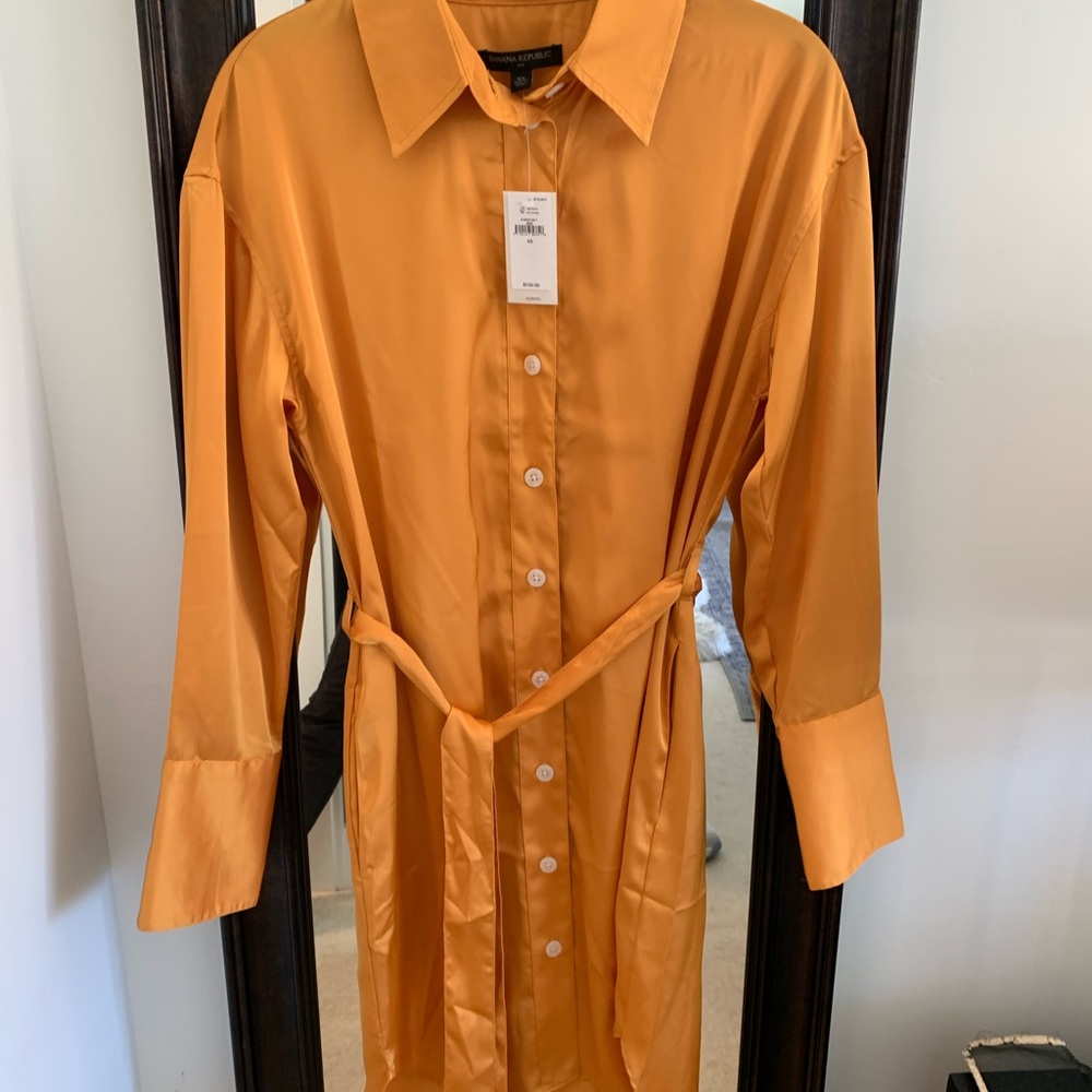 BR satin mini dress